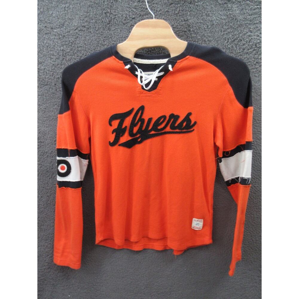 Philadelphia Flyers Long Sleeve Mens Medium NHL PRO OK'D Cotton Jersey Sweater